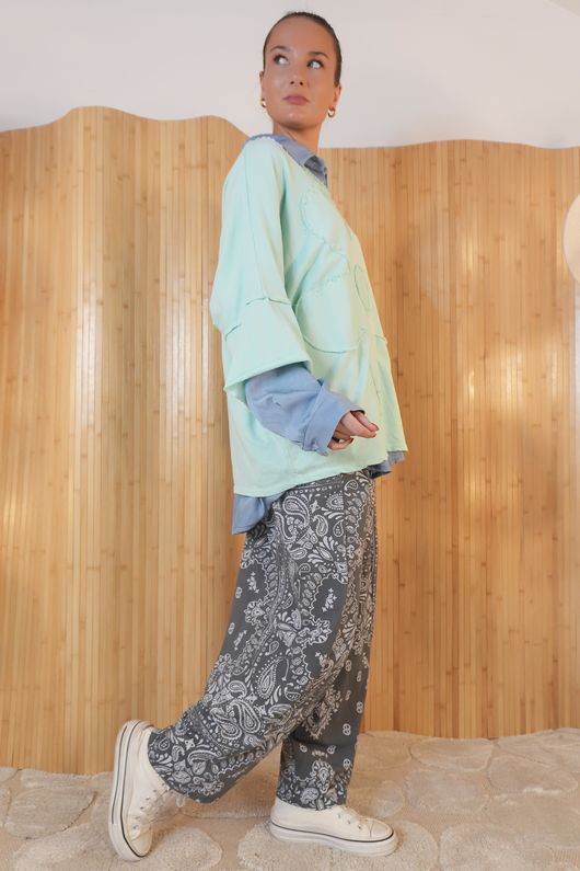 Hippie Slouch Sweatshirt Spearmint /12=